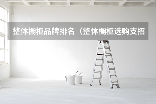 整体橱柜品牌排名（整体橱柜选购支招）