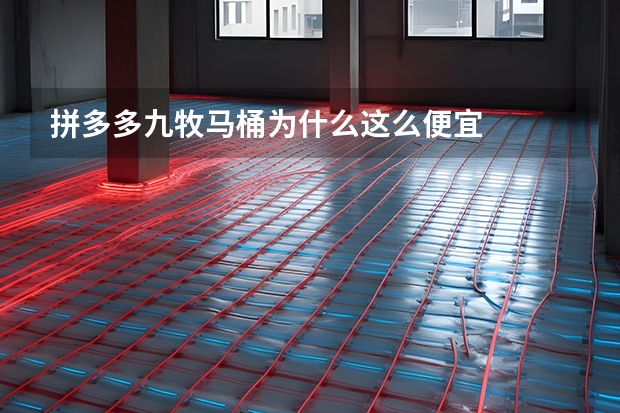 拼多多九牧马桶为什么这么便宜