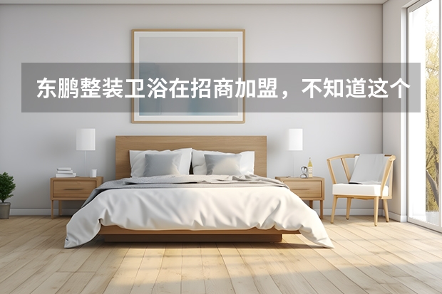 东鹏整装卫浴在招商加盟，不知道这个品牌怎么样？