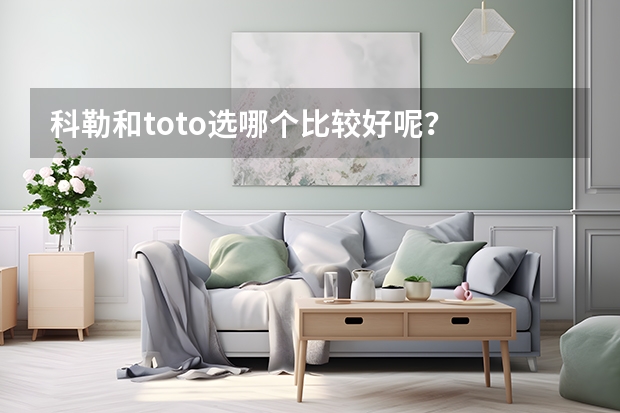 科勒和toto选哪个比较好呢？