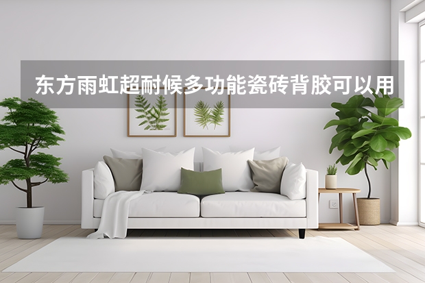 东方雨虹超耐候多功能瓷砖背胶可以用来拉毛吗