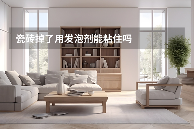 瓷砖掉了用发泡剂能粘住吗