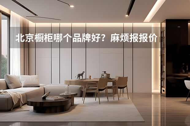 北京橱柜哪个品牌好？麻烦报报价