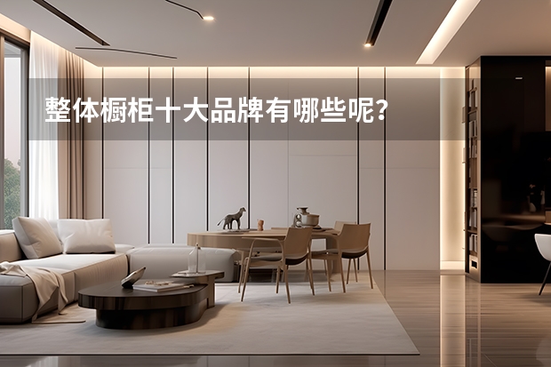 整体橱柜十大品牌有哪些呢？