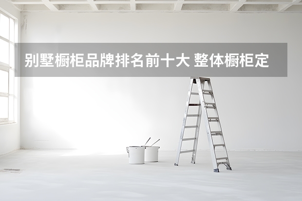 别墅橱柜品牌排名前十大 整体橱柜定制十大名牌排名