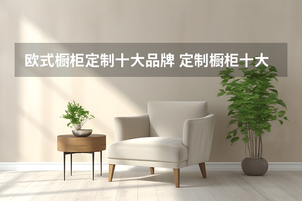 欧式橱柜定制十大品牌 定制橱柜十大品牌