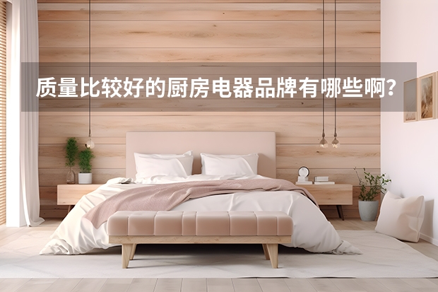 质量比较好的厨房电器品牌有哪些啊？