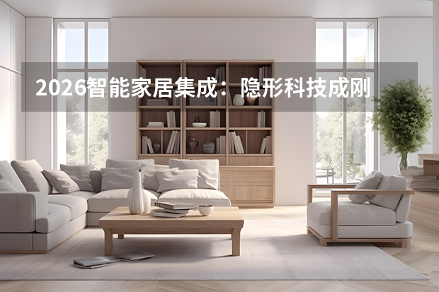 2026智能家居集成：隐形科技成刚需，无主灯与场景调光普及