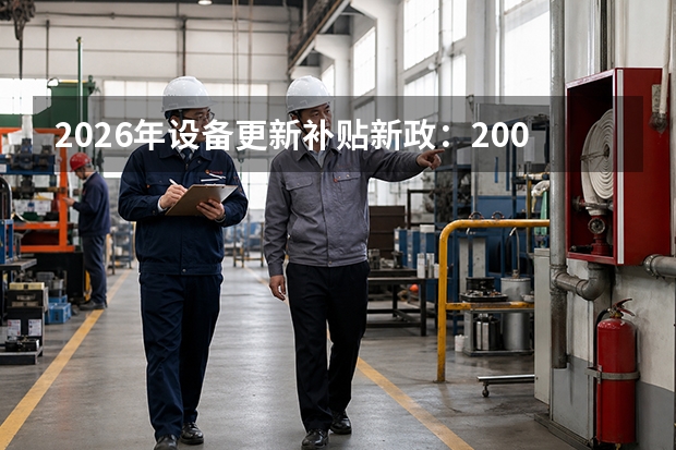 2026年设备更新补贴新政：2000亿资金已下达1851亿