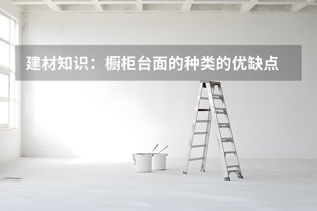 建材知识：橱柜台面的种类的优缺点 石英石橱柜台面
