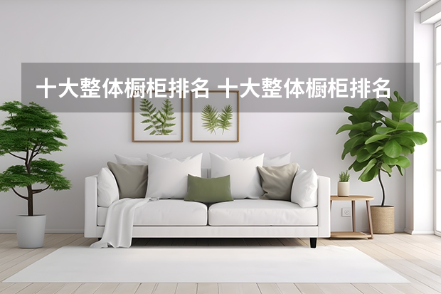 十大整体橱柜排名 十大整体橱柜排名前十