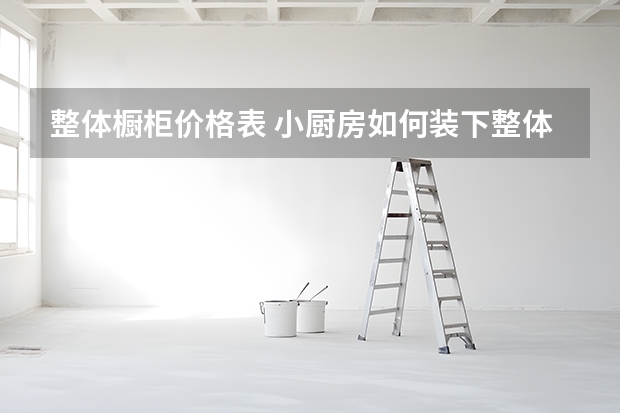 整体橱柜价格表 小厨房如何装下整体橱柜